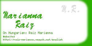 marianna raiz business card